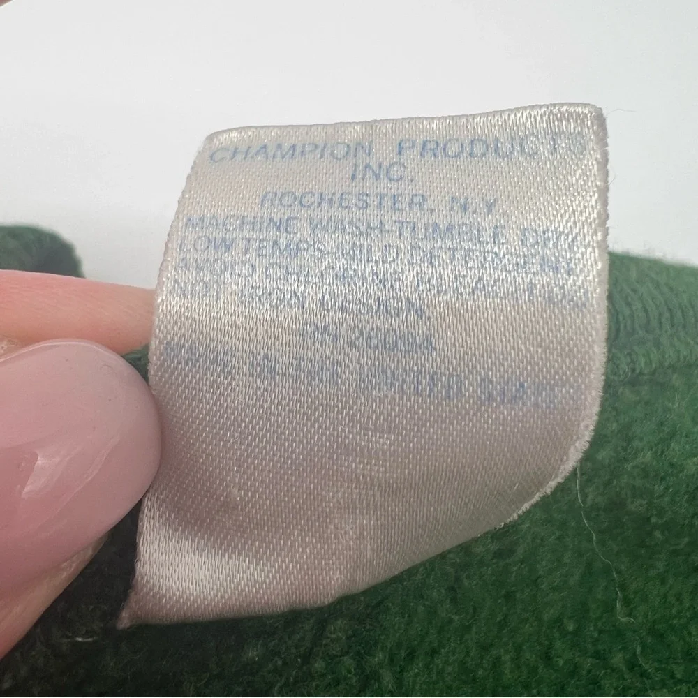 Vintage‎ Champion Michigan State Sweatshirt Medium Green V-Neck USA Made